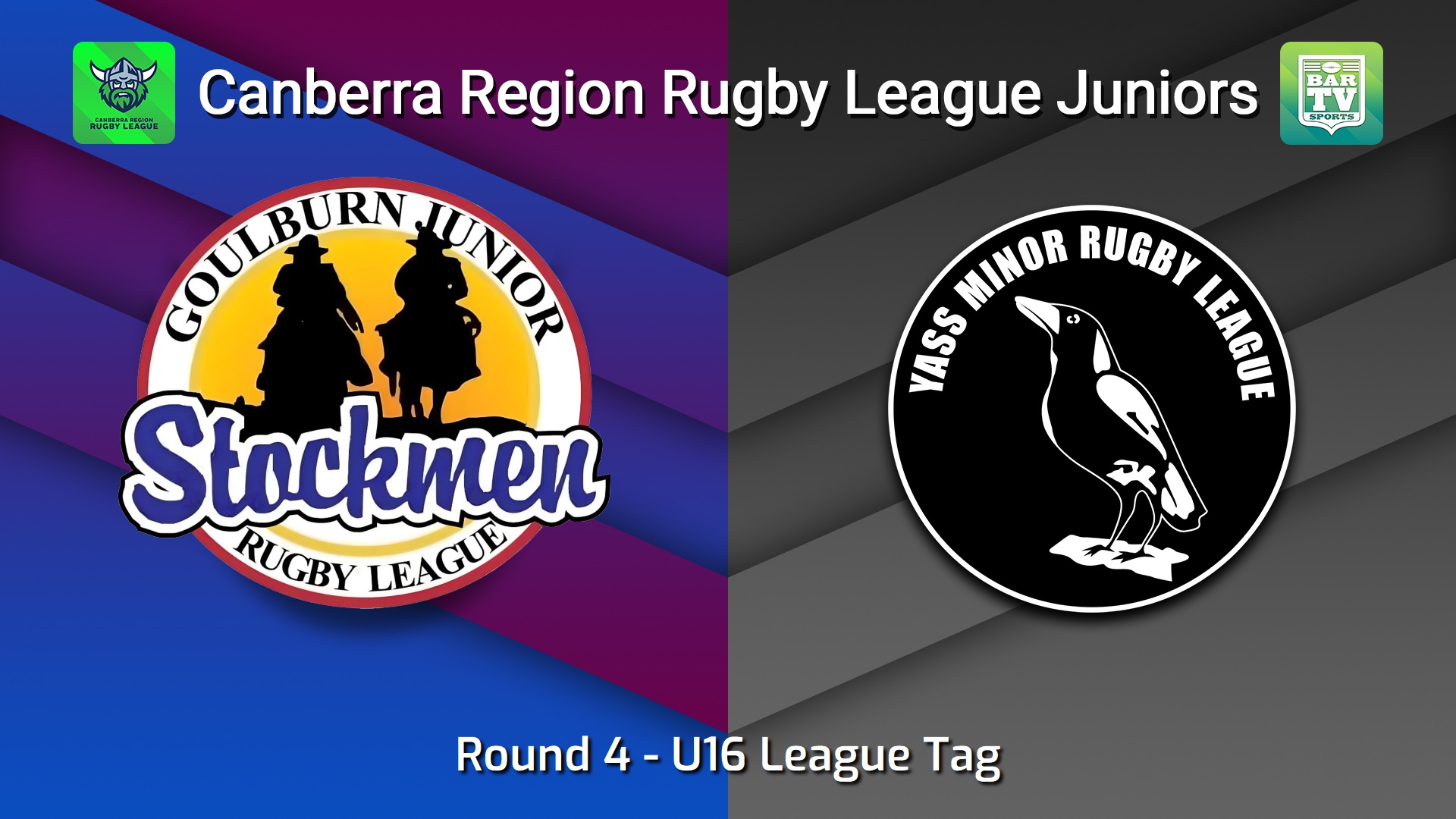 260522-video-Canberra Region Rugby League Juniors Round 4 - U16 League Tag - Goulburn Junior Stockmen v Yass Magpies Juniors Slate Image
