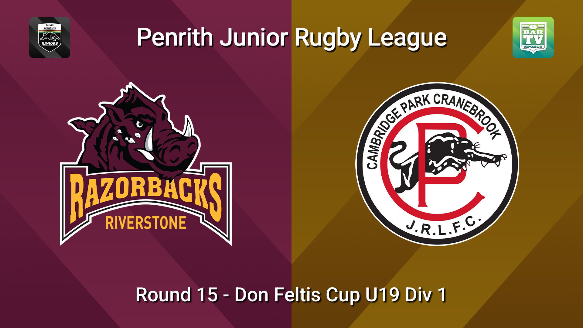 260816-video-Penrith & District Junior Rugby League Round 15 - Don Feltis Cup U19 Div 1 - Riverstone v Cambridge Park Slate Image