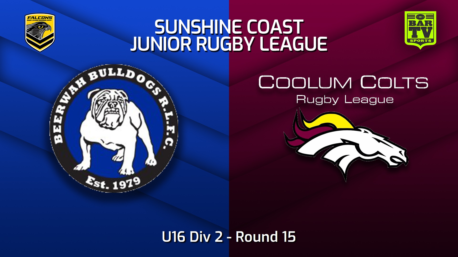 230804-Sunshine Coast Junior Rugby League Round 15 - U16 Div 2 - Beerwah Bulldogs JRL v Coolum Colts JRL Slate Image
