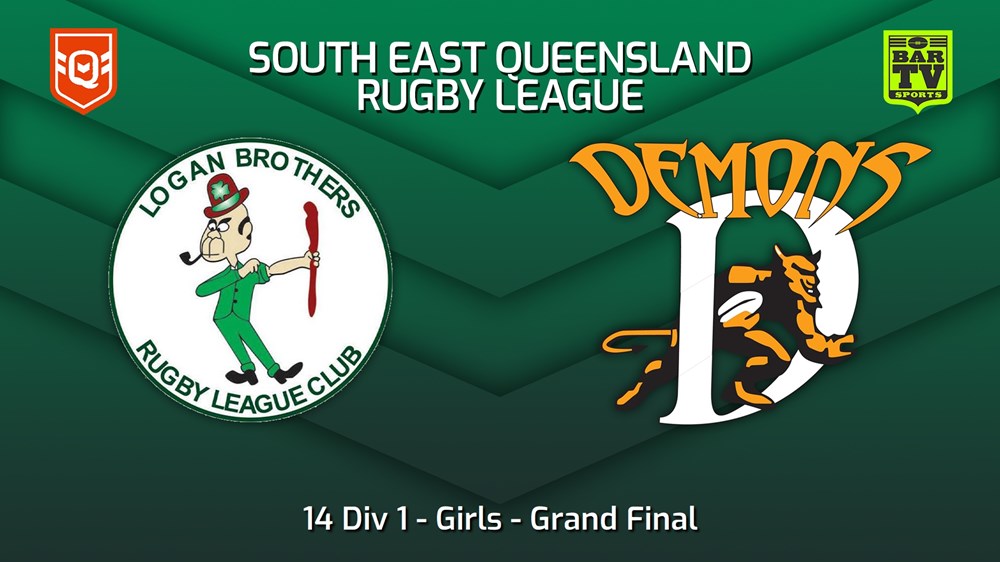 220813-QRL South East Region Juniors Grand Final - 14 Girls - Logan Brothers Juniors v Waterford Demons Juniors Minigame Slate Image