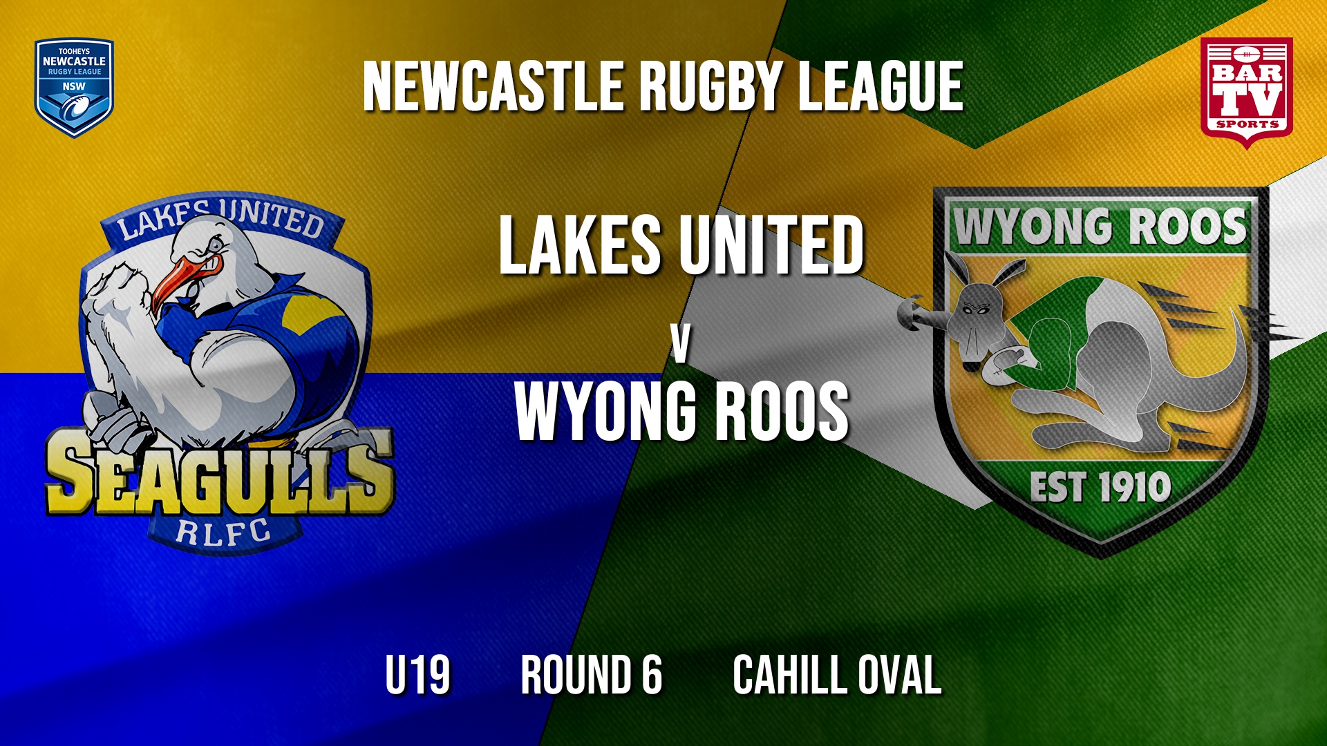 Newcastle Rugby League Round 6 - U19 - Lakes United v Wyong Roos Slate Image