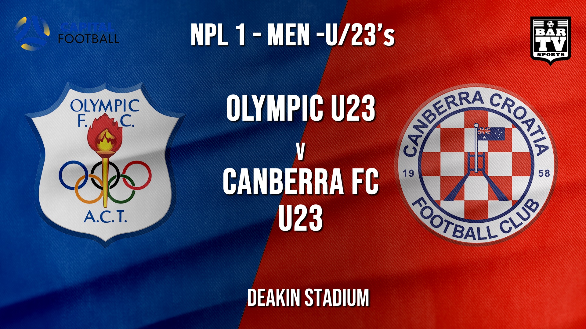 NPL1 Men - U23 - Capital Football  Series 1 - Canberra Olympic U23 v Canberra FC U23 Slate Image