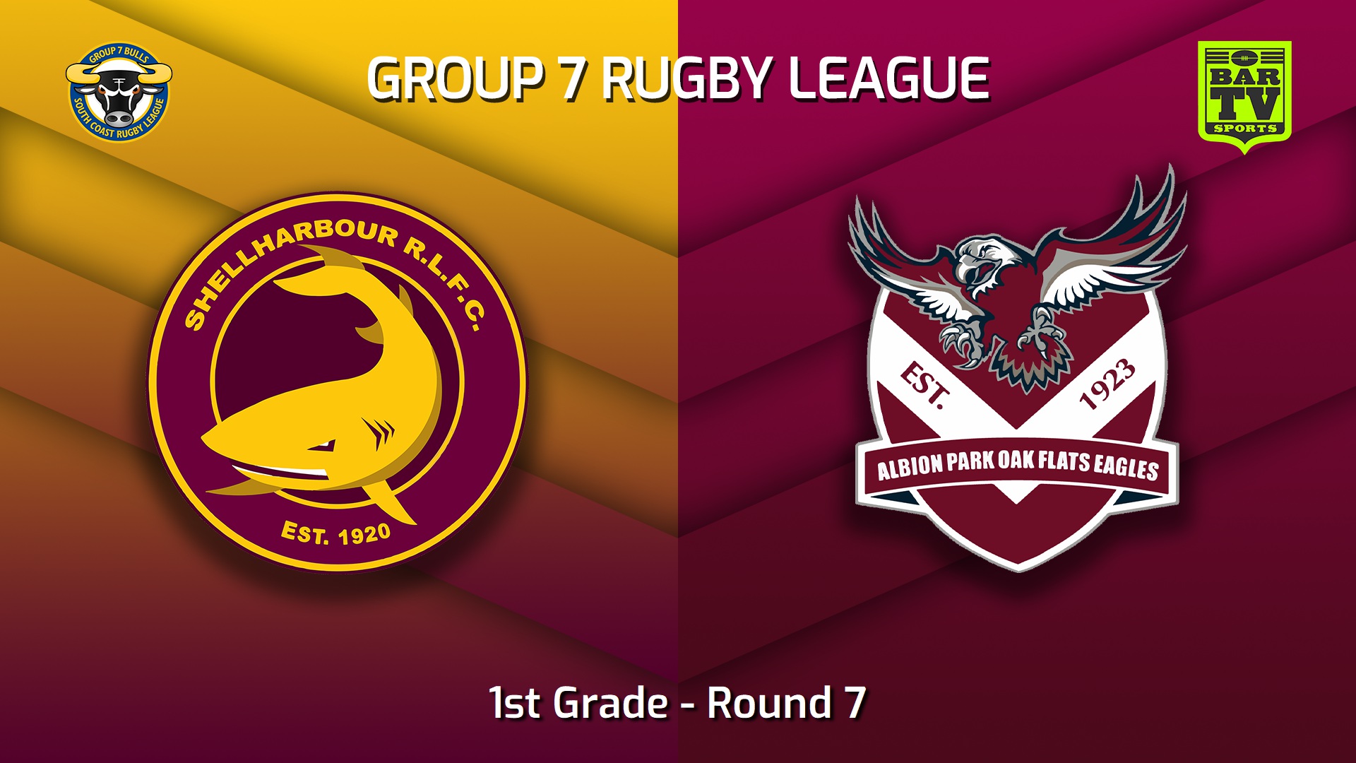 230514-South Coast Round 7 - 1st Grade - Shellharbour Sharks v Albion Park Oak Flats Eagles Slate Image