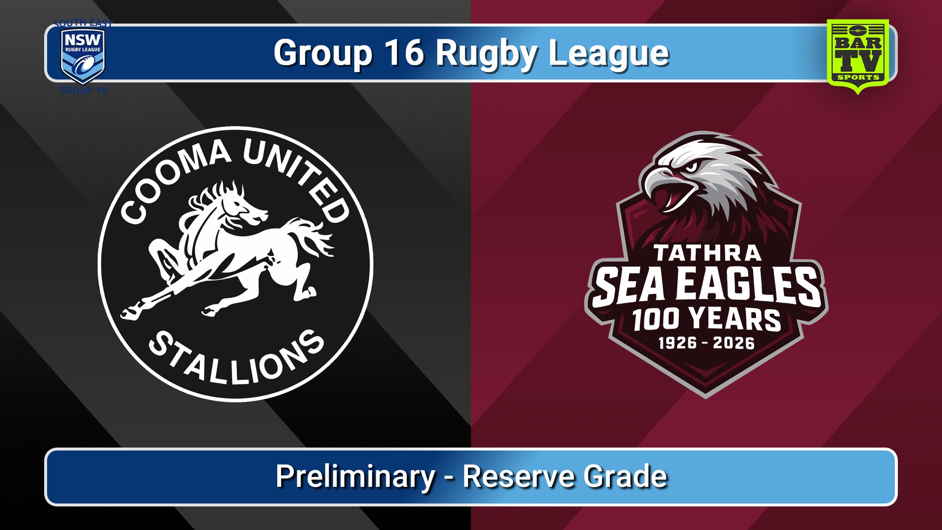 260830-video-Group 16 Rugby League  Preliminary - Reserve Grade - Cooma Stallions v Tathra Sea Eagles Slate Image