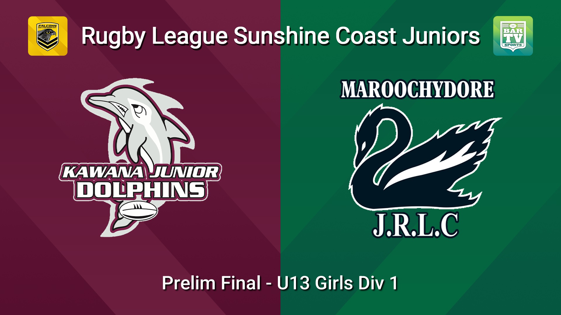 260829-video-Sunshine Coast Junior Rugby League Prelim Final - U13 Girls Div 1 - Kawana Dolphins JRL v Maroochydore Swans JRL Slate Image