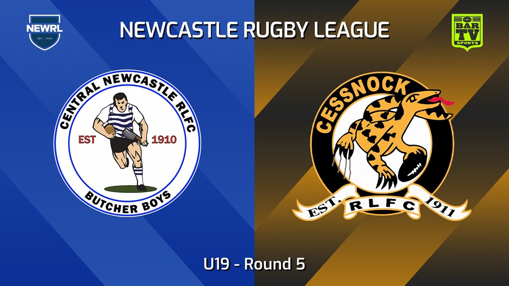 240512-video-Newcastle RL Round 5 - U19 - Central Newcastle Butcher Boys v Cessnock Goannas Slate Image