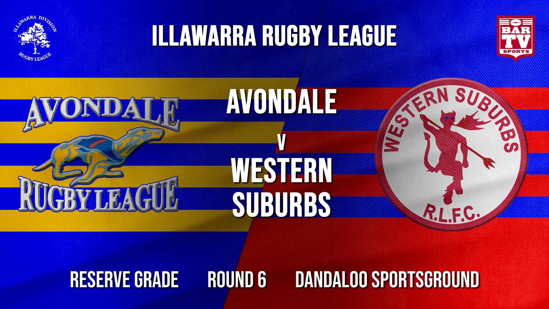IRL Round 6 - Reserve Grade - Avondale RLFC v Western Suburbs Devils Slate Image