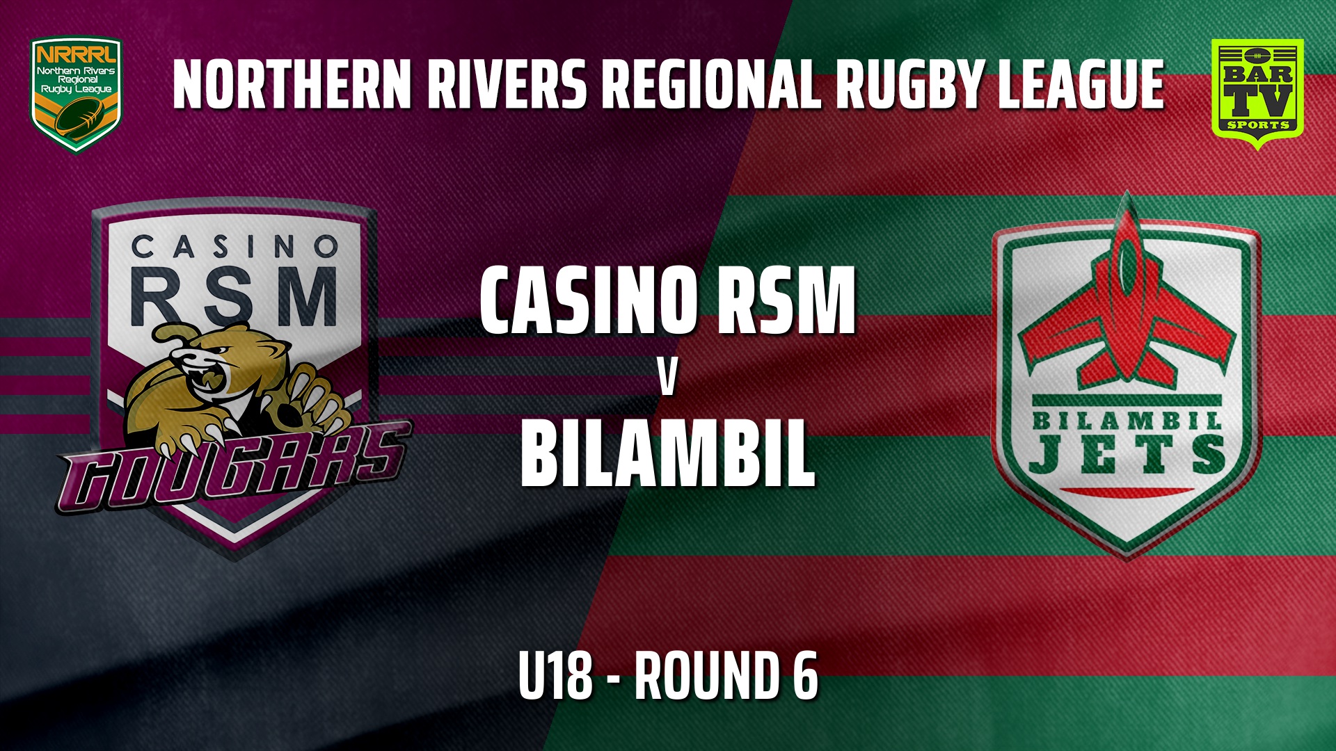 210606-NRRRL Round 6 - U18 - Casino RSM Cougars v Bilambil Jets Slate Image