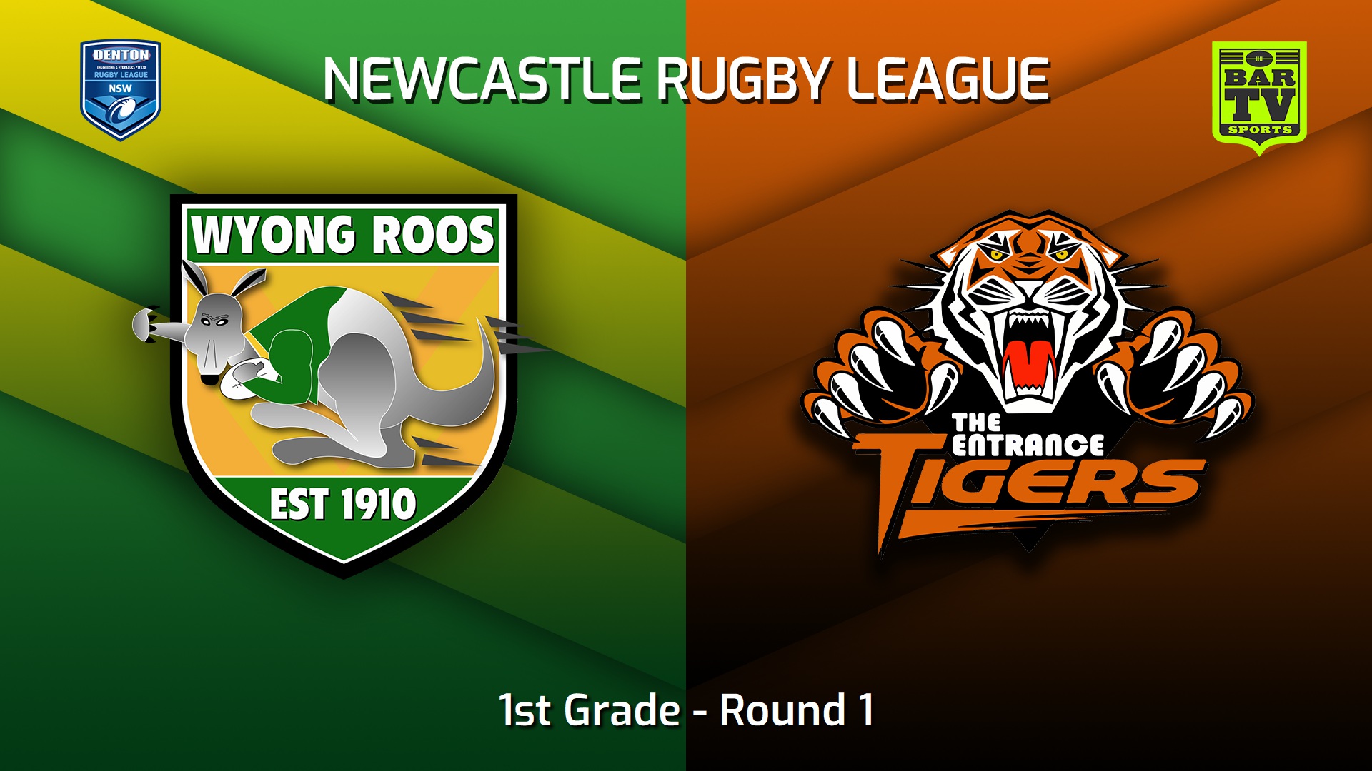 230325-Newcastle RL Round 1 - 1st Grade - Wyong Roos v The Entrance Tigers Slate Image