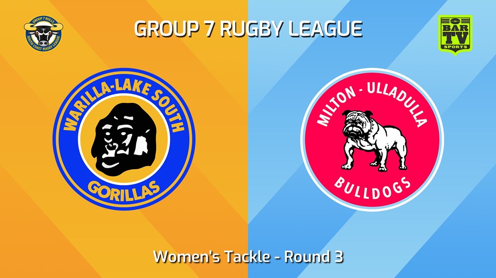 240623-video-South Coast Round 3 - Women's Tackle - Warilla-Lake South Gorillas v Milton-Ulladulla Bulldogs Slate Image