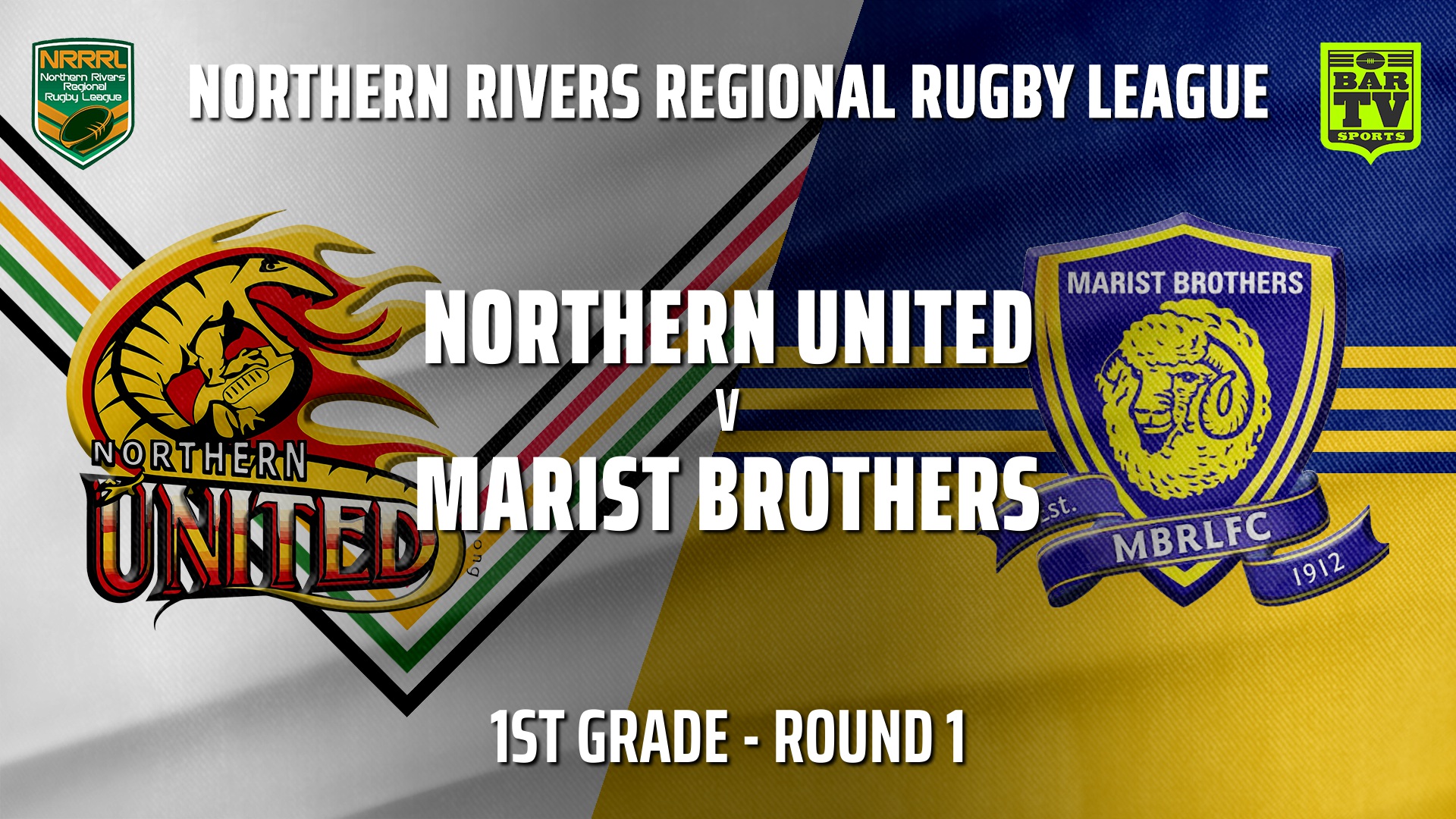 210502-NRRRL Round 1 - 1st Grade - Northern United v Lismore Marist Brothers Rams Slate Image