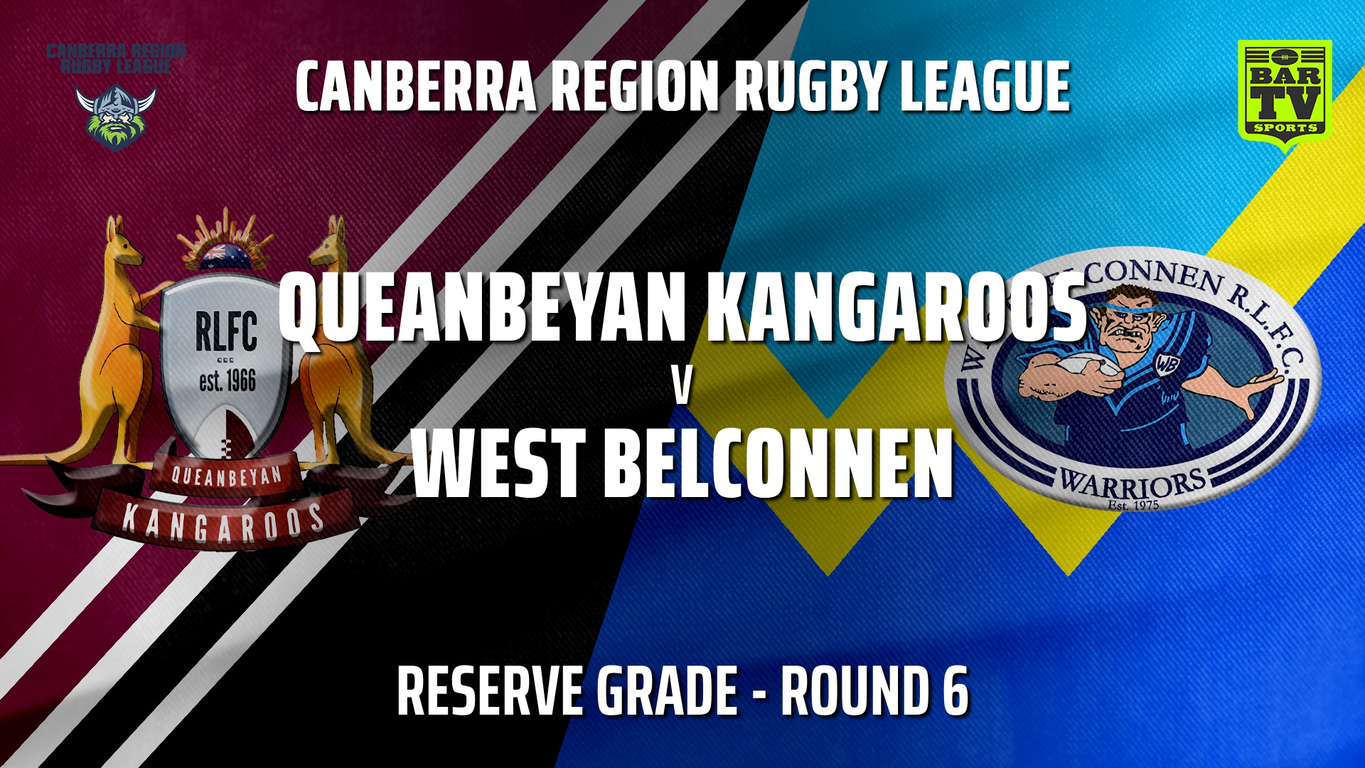 210522-CRRL Round 6 - Reserve Grade - Queanbeyan Kangaroos v West Belconnen Warriors Slate Image