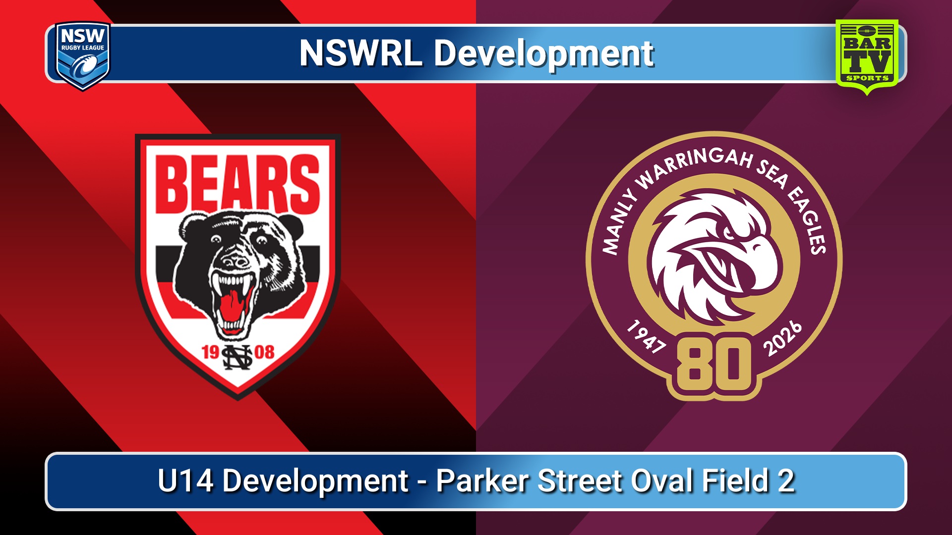 260716-video-NSWRL Development Game 10 - U14 Development - North Sydney Bears v Manly Warringah Sea Eagles Slate Image