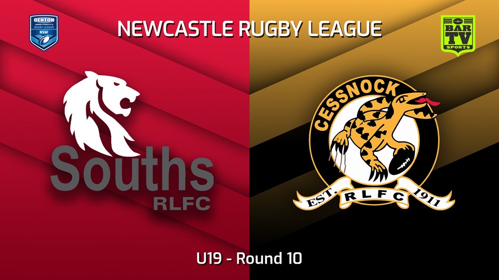 230604-Newcastle RL Round 10 - U19 - South Newcastle Lions v Cessnock Goannas Slate Image