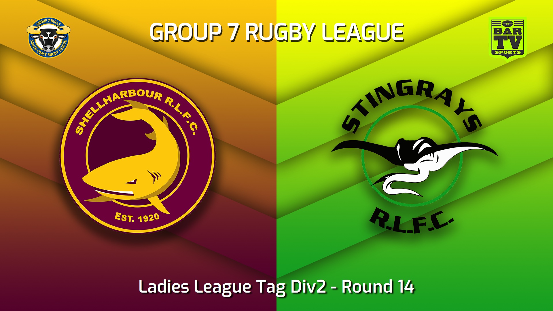 230716-South Coast Round 14 - Ladies League Tag Div2 - Shellharbour Sharks v Stingrays of Shellharbour Slate Image