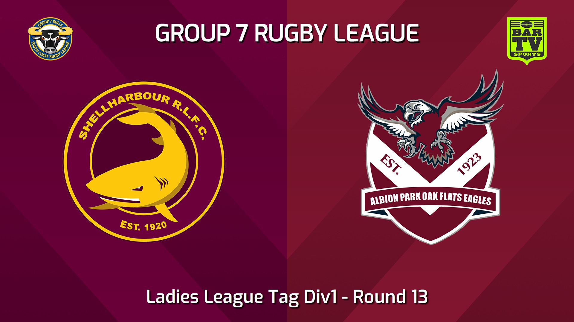 240706-video-South Coast Round 13 - Ladies League Tag Div1 - Shellharbour Sharks v Albion Park Oak Flats Eagles Slate Image