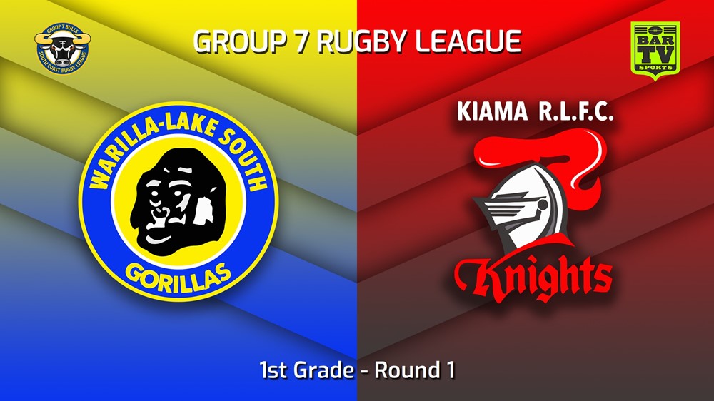 220731-South Coast Round 1 - 1st Grade - Warilla-Lake South Gorillas v Kiama Knights Slate Image