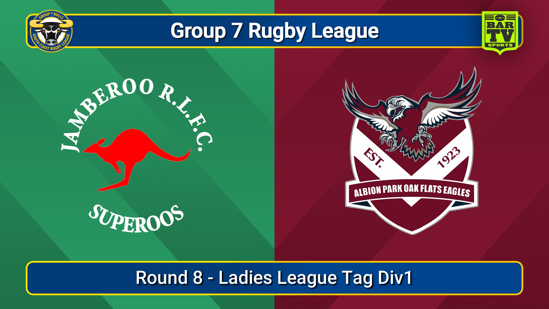 250601-video-South Coast Round 8 - Ladies League Tag Div1 - Jamberoo Superoos v Albion Park Oak Flats Slate Image