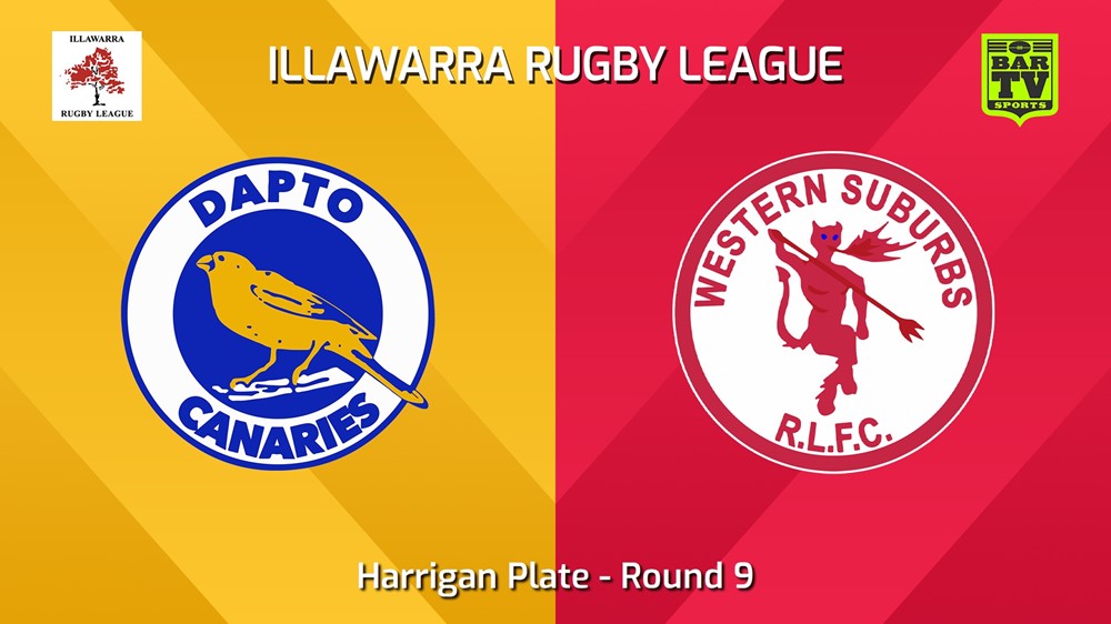 240629-video-Illawarra Round 9 - Harrigan Plate - Dapto Canaries v Western Suburbs Devils Slate Image