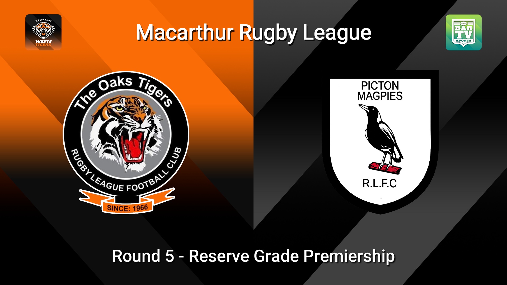 260517-video-Macarthur RL Round 5 - Reserve Grade Premiership - The Oaks Tigers v Picton Magpies Slate Image