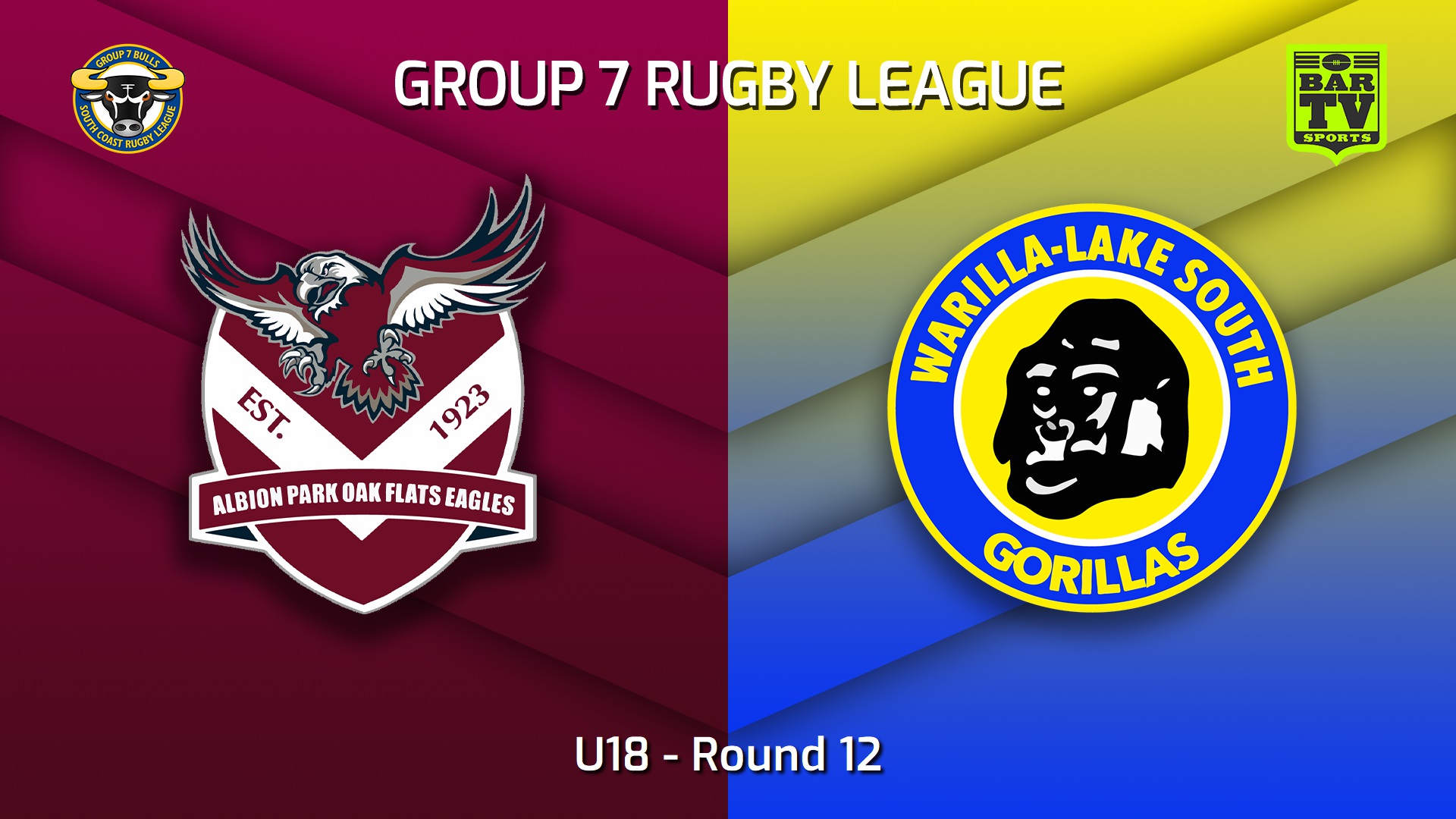 230625-South Coast Round 12 - U18 - Albion Park Oak Flats Eagles v Warilla-Lake South Gorillas Slate Image