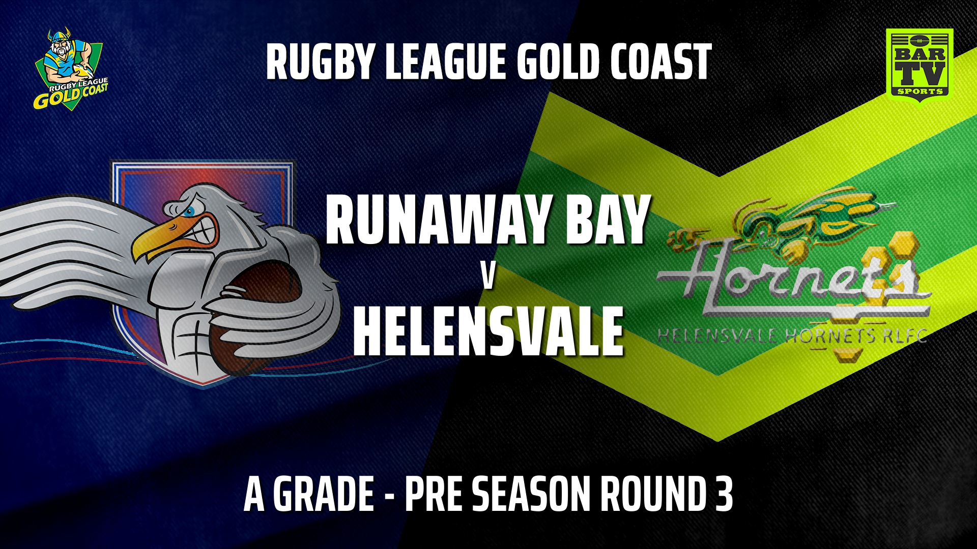 210421-RLGC Pre Season Round 3 - A Grade - Runaway Bay v Helensvale Hornets Slate Image