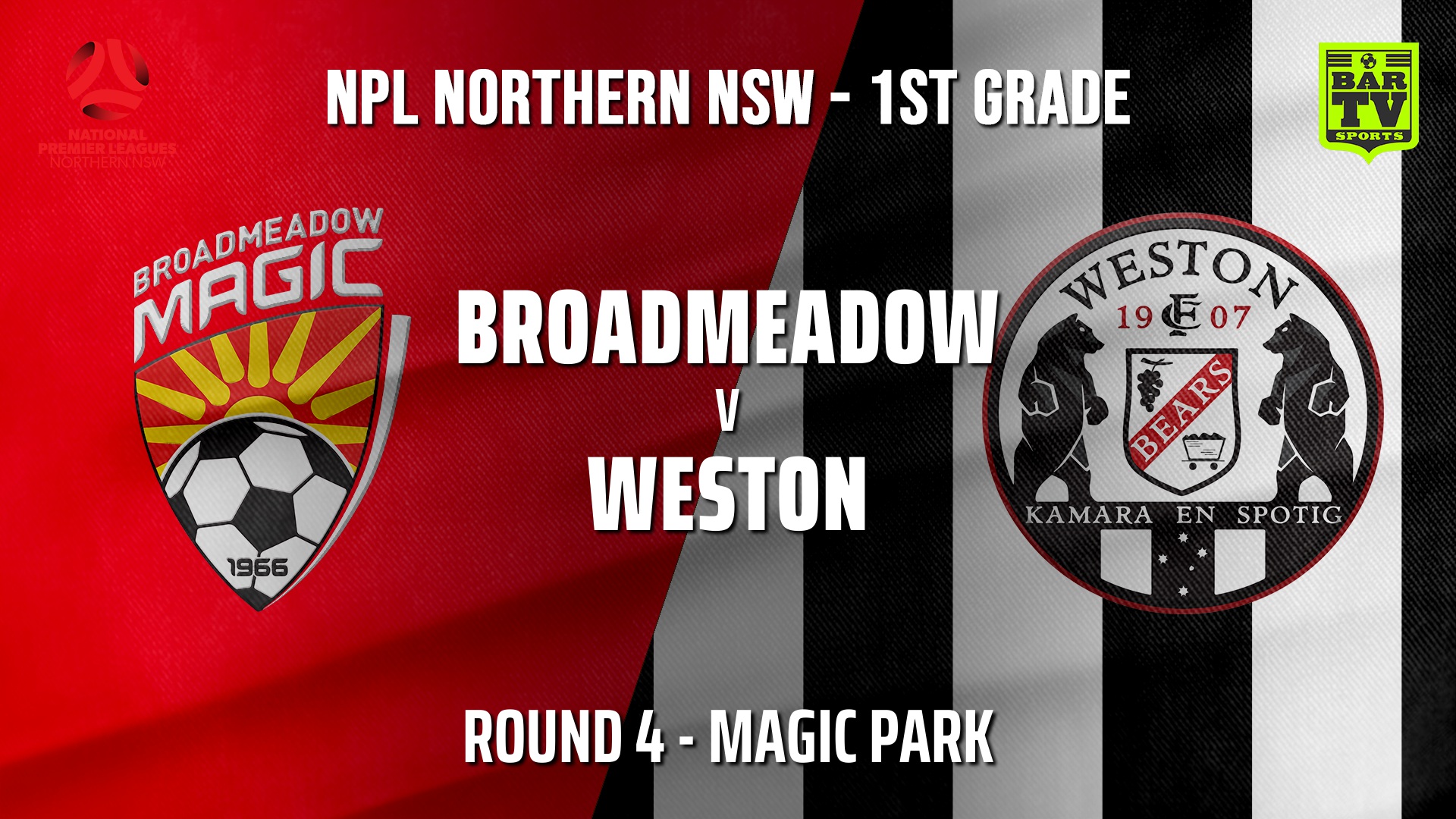 NPL - NNSW Round 4 - Broadmeadow Magic v Weston Workers FC Slate Image