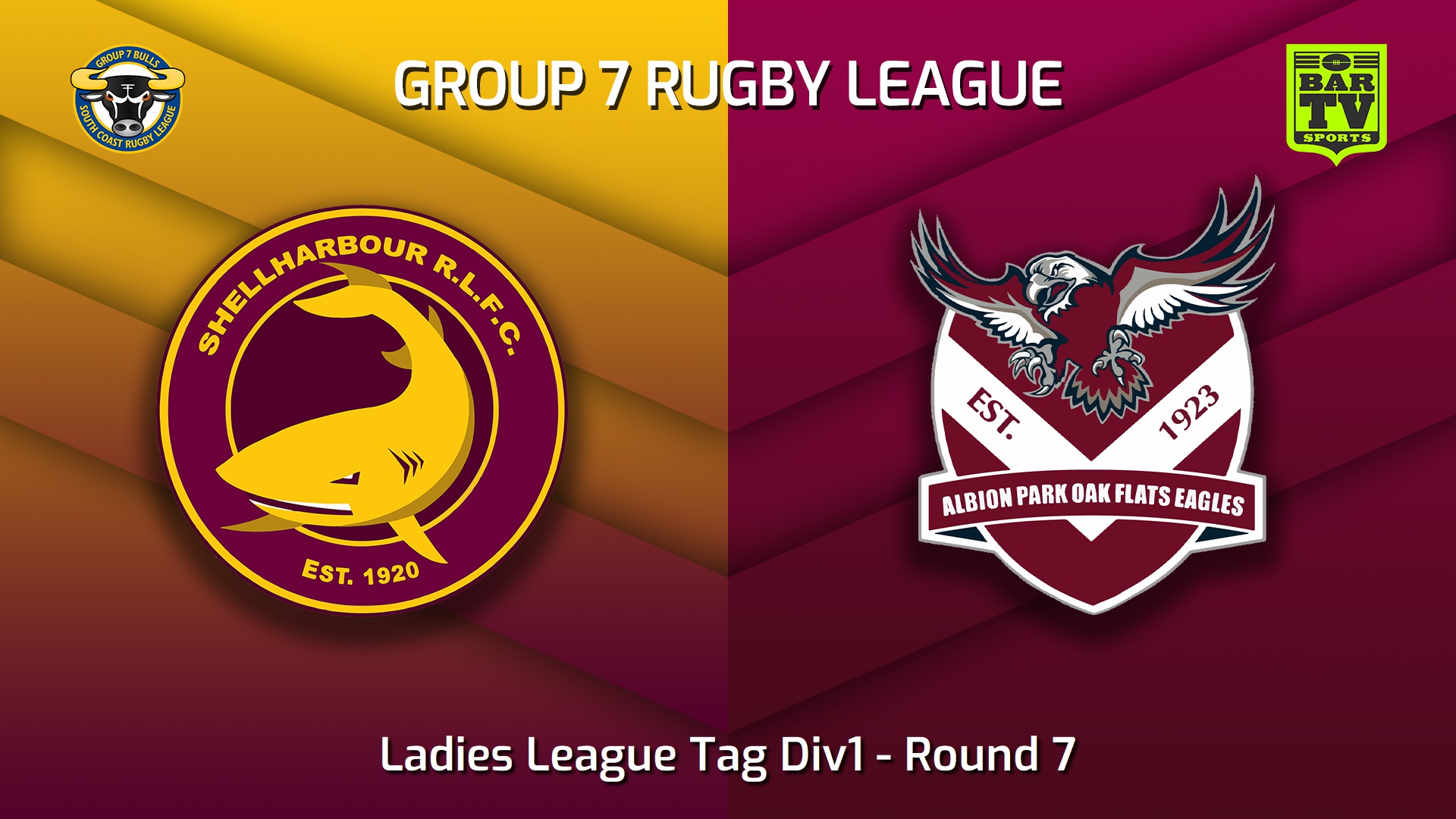 230514-South Coast Round 7 - Ladies League Tag Div1 - Shellharbour Sharks v Albion Park Oak Flats Eagles Slate Image