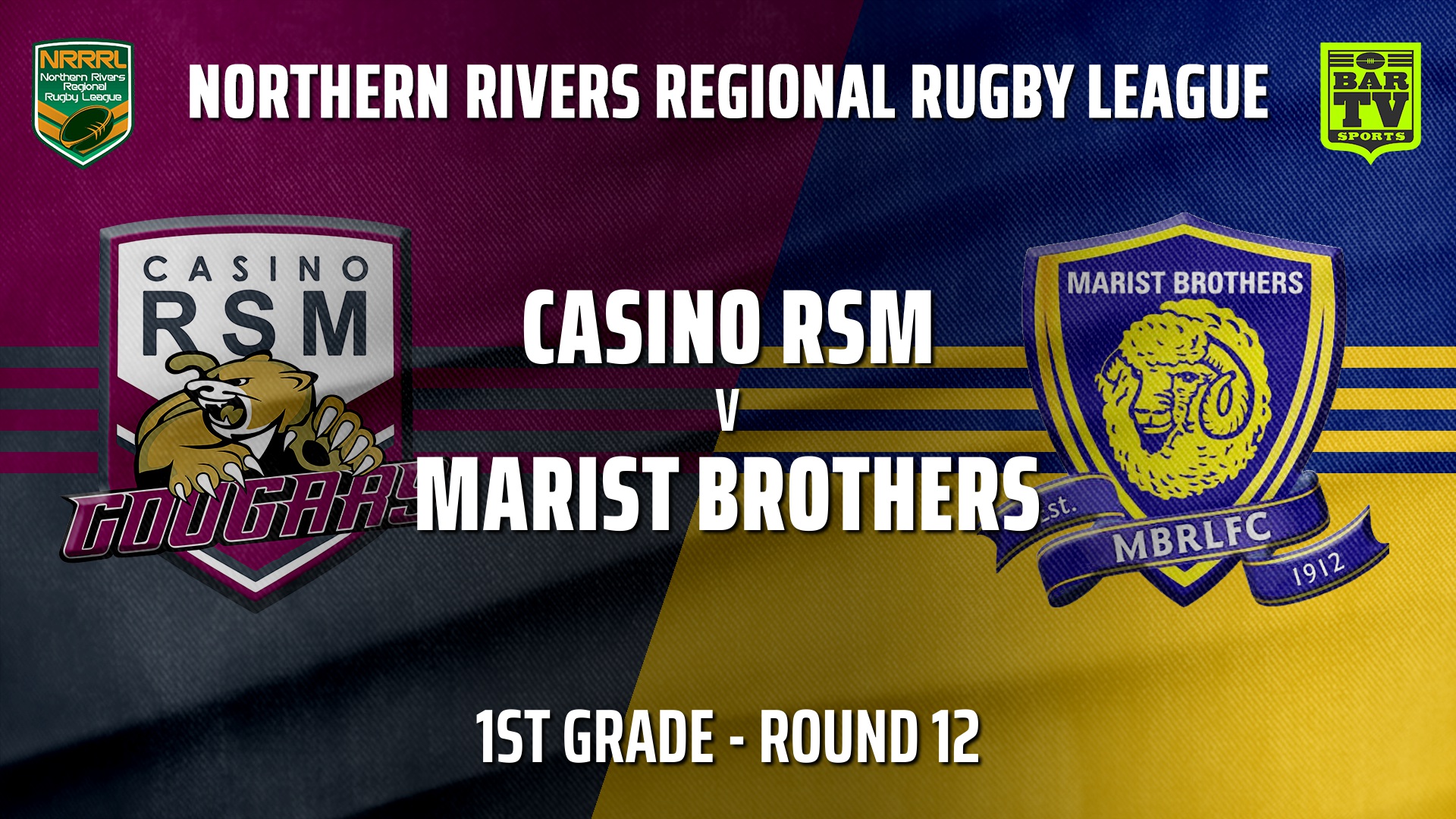 210725-Northern Rivers Round 12 - 1st Grade - Casino RSM Cougars v Lismore Marist Brothers Rams Slate Image