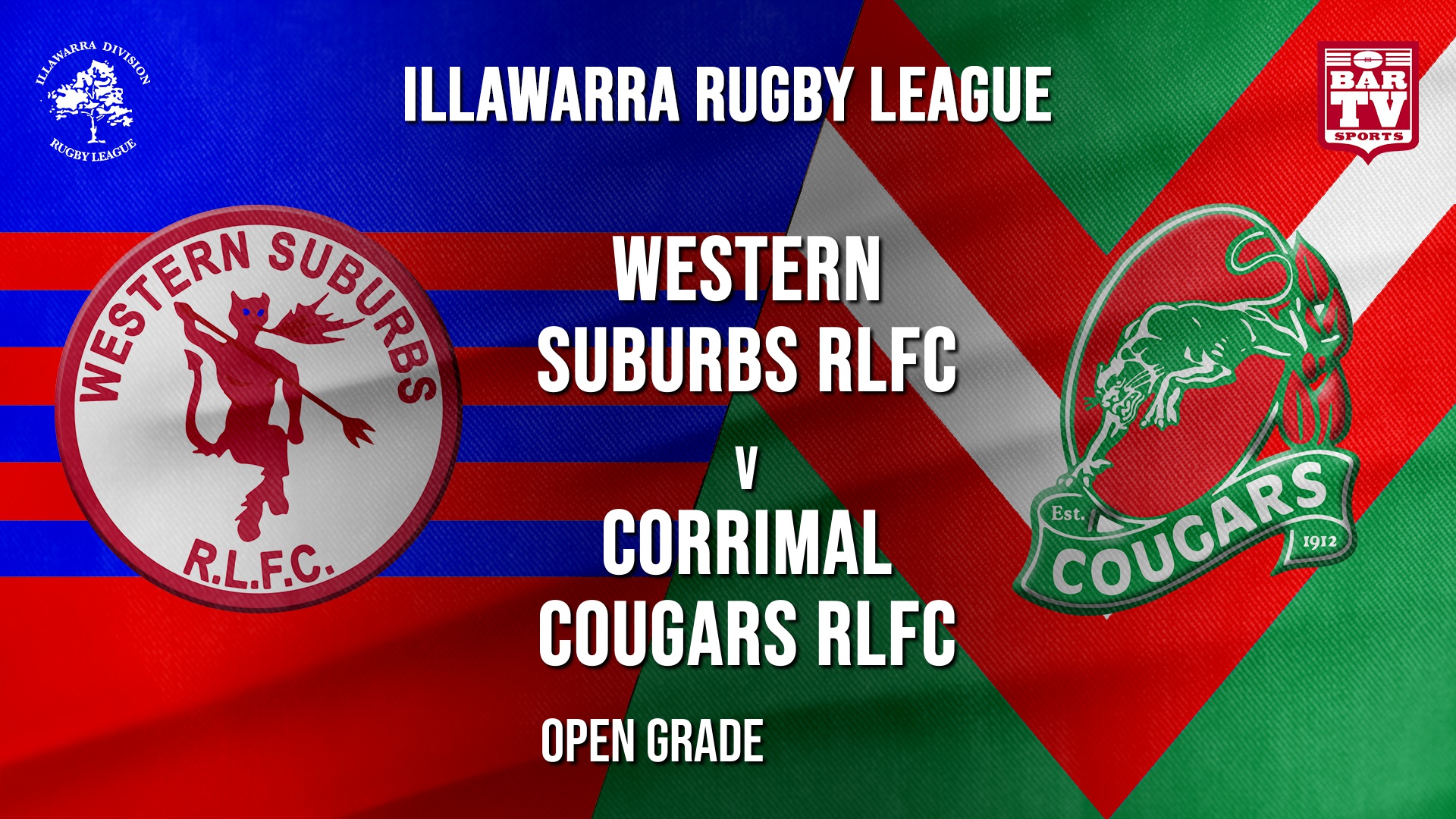 IRL Open Grade - Western Suburbs RLFC v Corrimal Cougars RLFC Slate Image