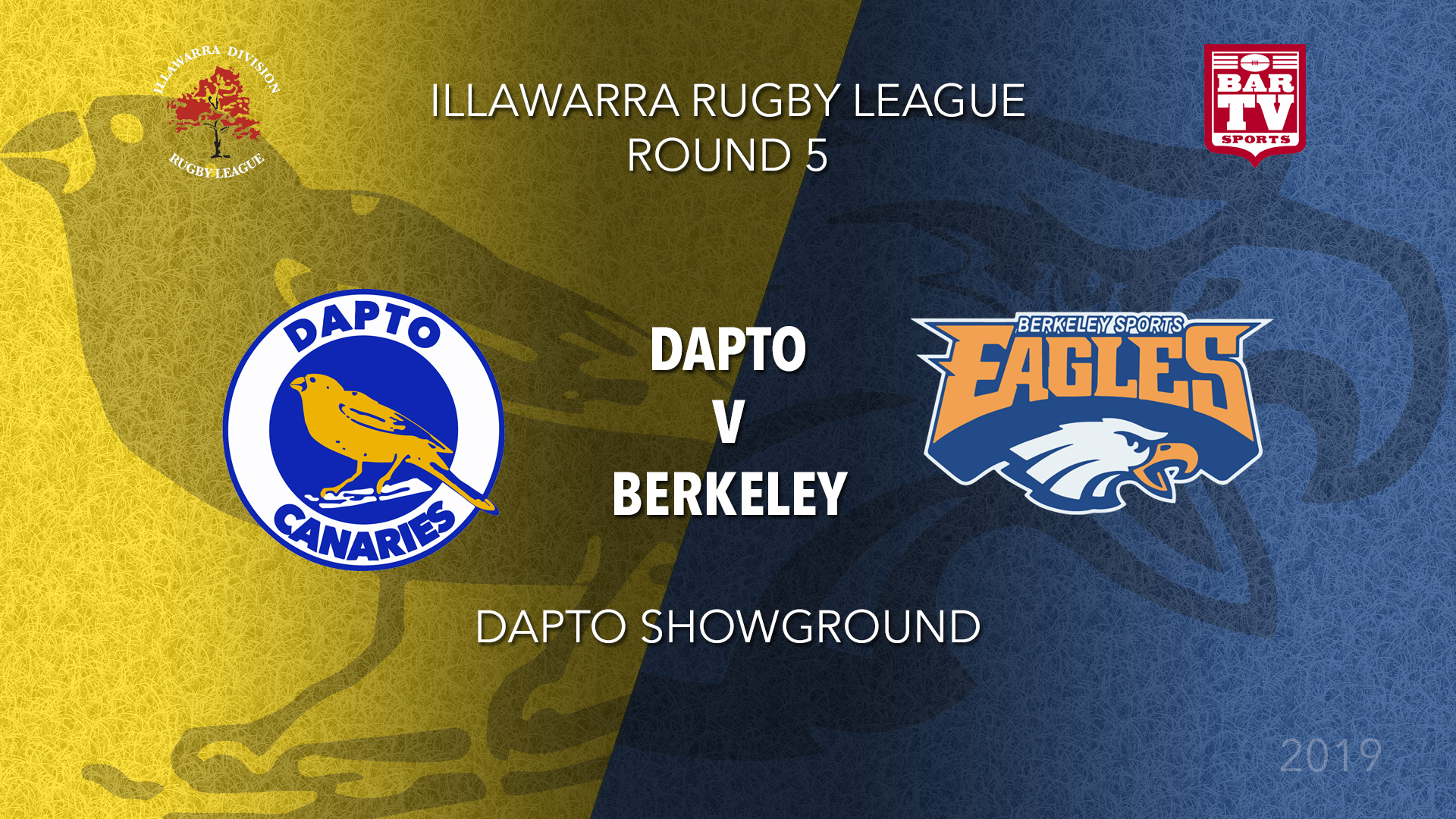 IRL 1st Grade - Dapto Canaries v Berkeley Eagles Slate Image