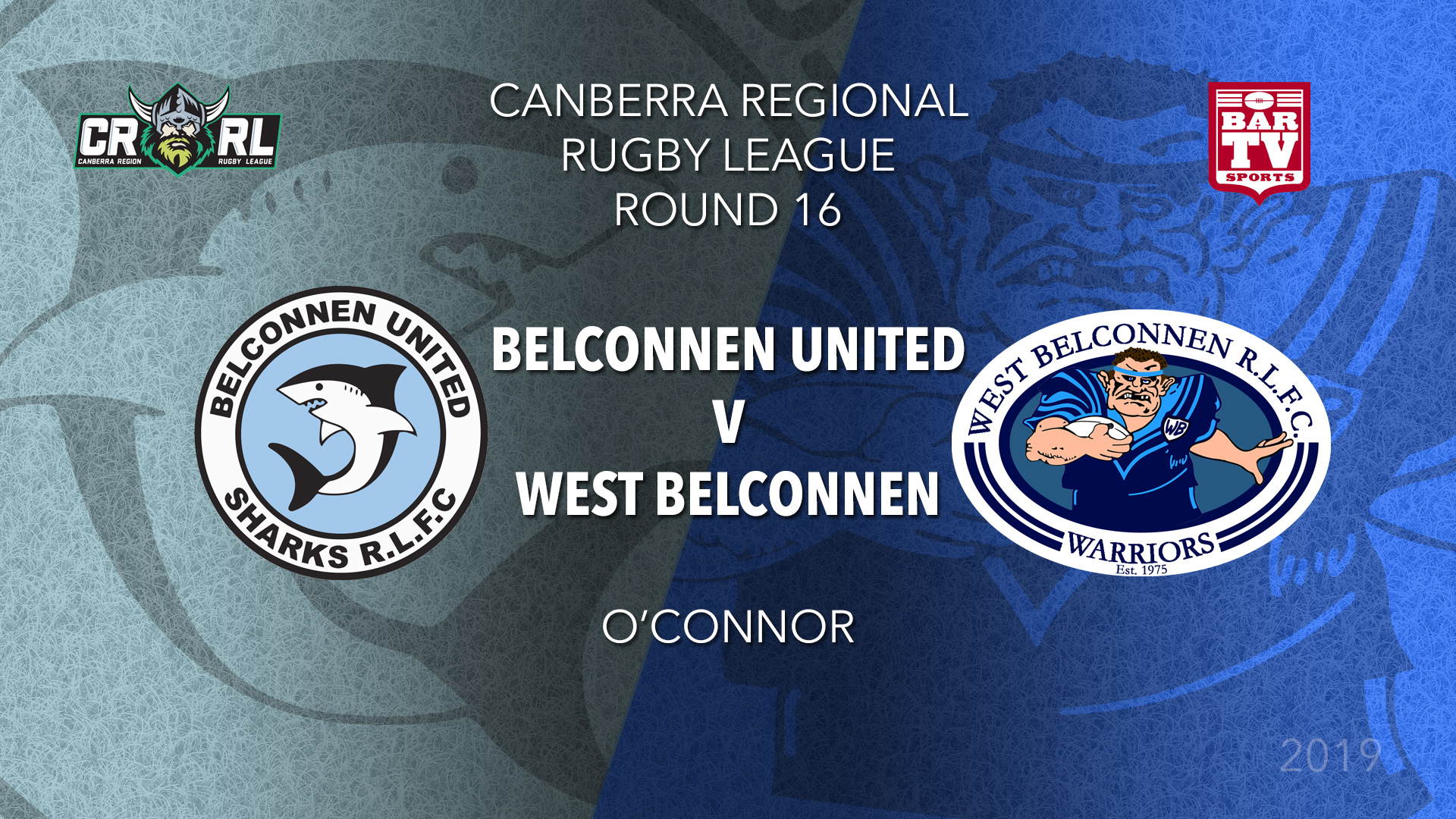 CRRL Round 16 - 1st Grade - Belconnen United Sharks v West Belconnen Warriors Slate Image