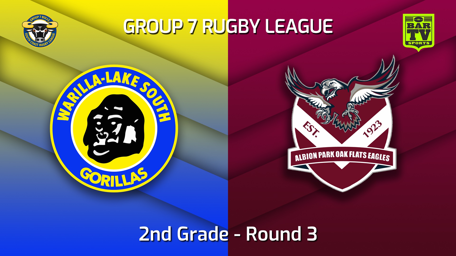 220501-South Coast Round 3 - 2nd Grade - Warilla-Lake South Gorillas v Albion Park Oak Flats Eagles Slate Image
