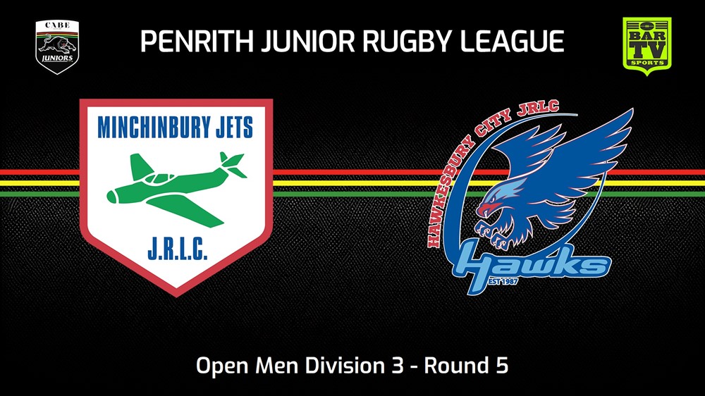 240511-video-Penrith & District Junior Rugby League Round 5 - Open Men Division 3 - Minchinbury v Hawkesbury City Slate Image