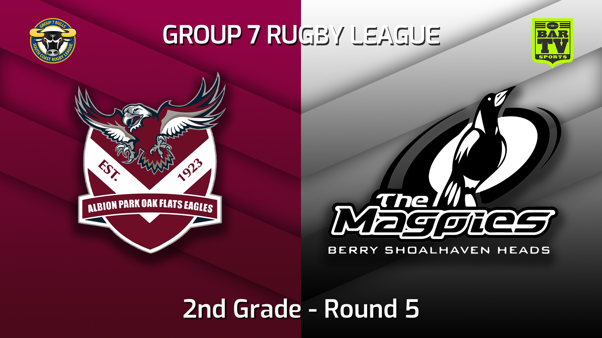 220612-South Coast Round 5 - 2nd Grade - Albion Park Oak Flats Eagles v Berry-Shoalhaven Heads Magpies Slate Image