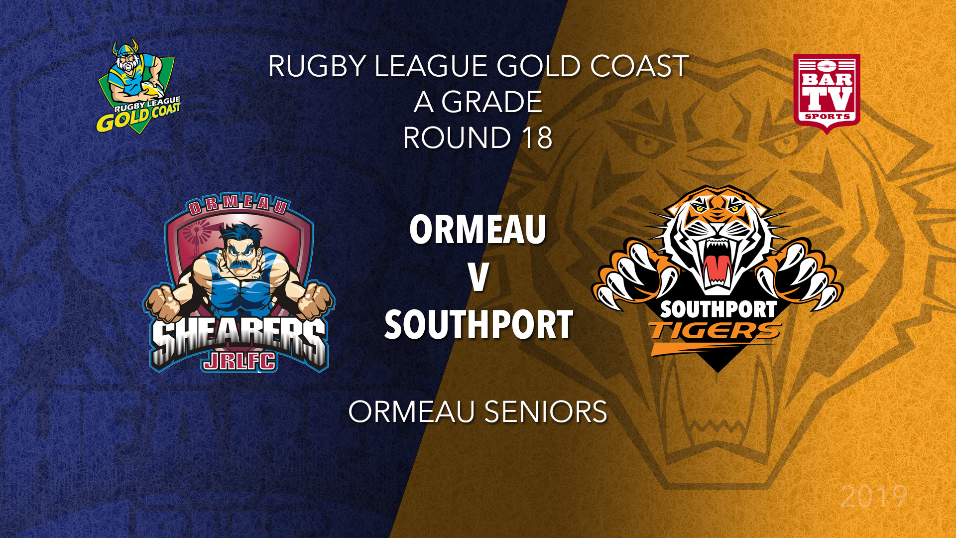 RLGC Round 18 - A Grade - Ormeau Shearers v Southport Tigers Slate Image