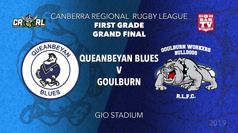 CRRL Grand Final - 1st Grade - Queanbeyan Blues v Goulburn Workers Bulldogs Slate Image
