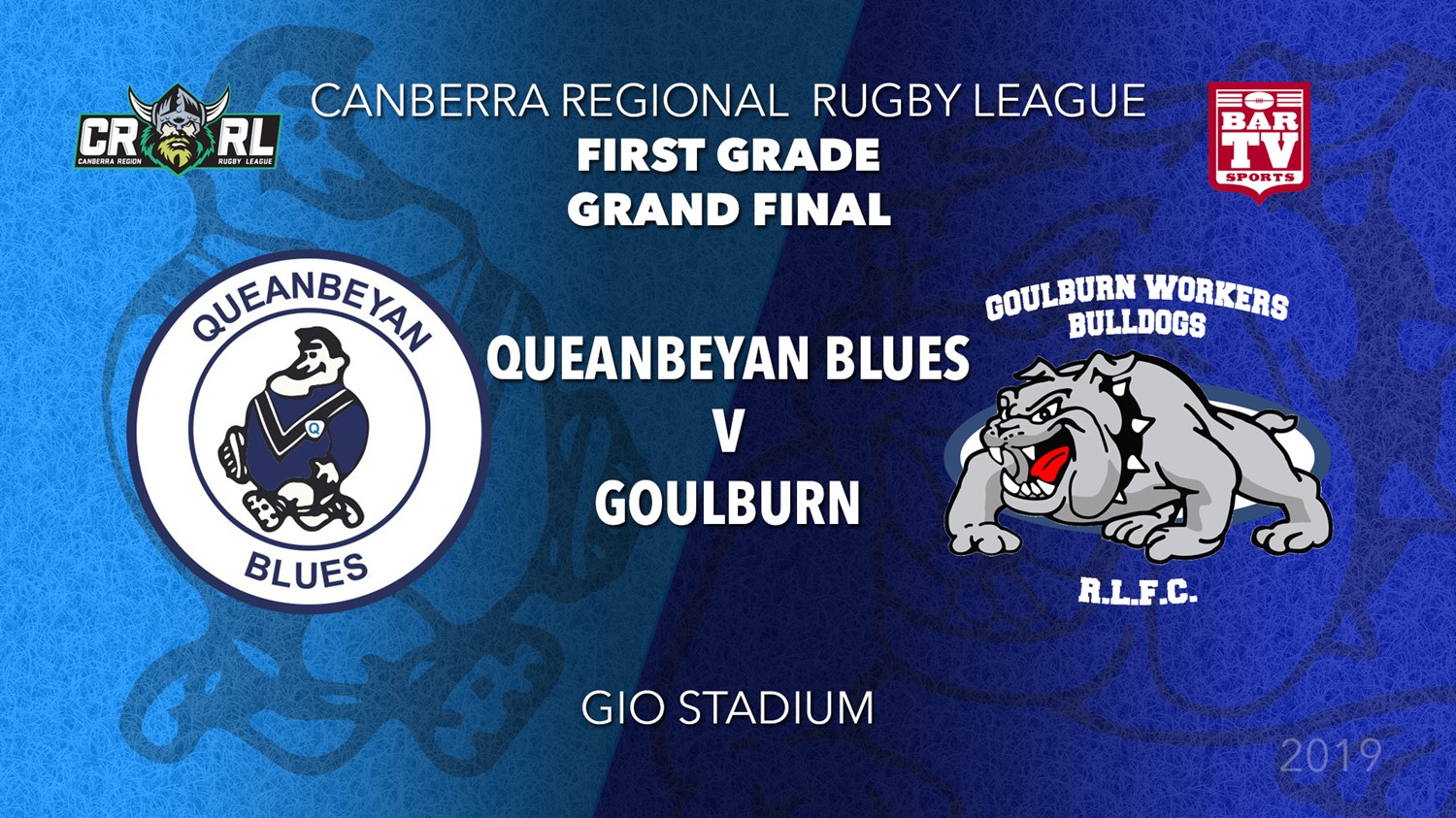 CRRL Grand Final - 1st Grade - Queanbeyan Blues v Goulburn Workers Bulldogs Minigame Slate Image