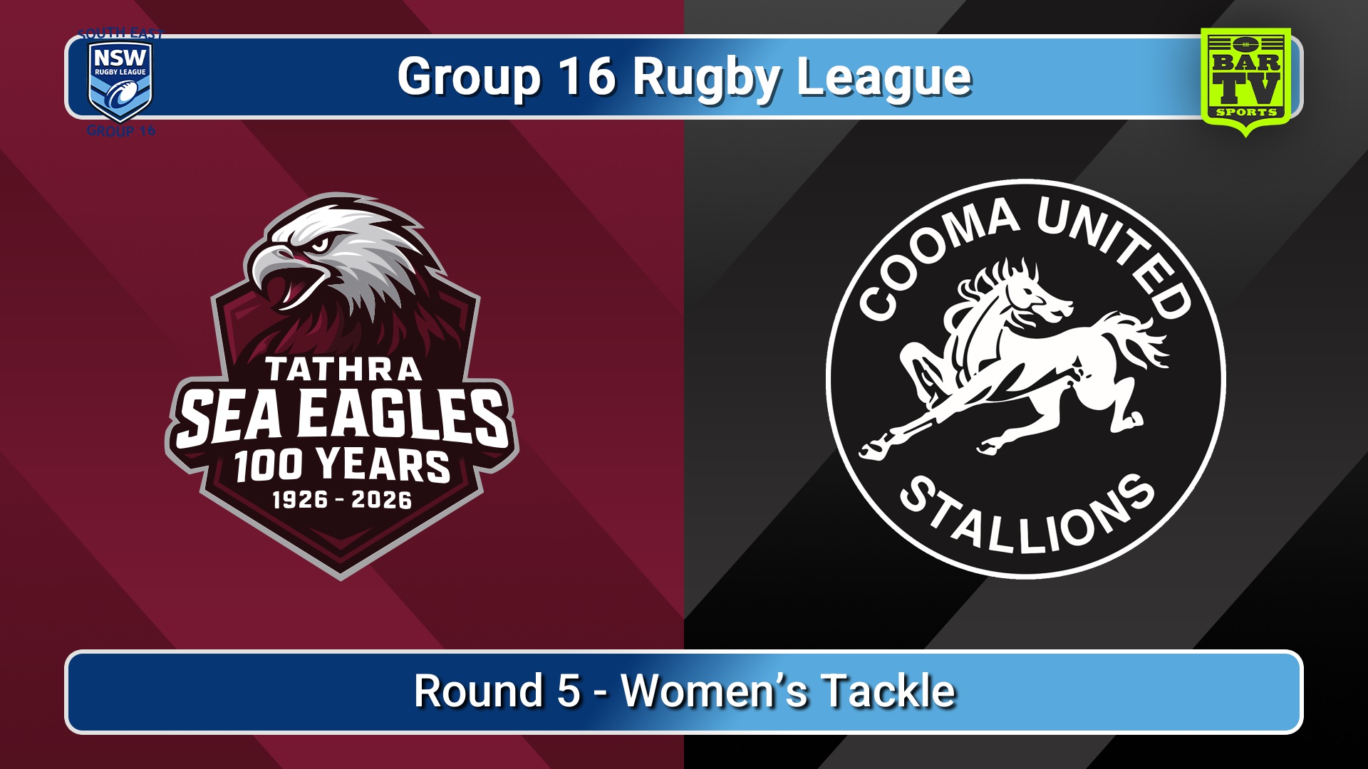 260524-video-Group 16 Rugby League  Round 5 - Women’s Tackle - Tathra Sea Eagles v Cooma Stallions Minigame Slate Image
