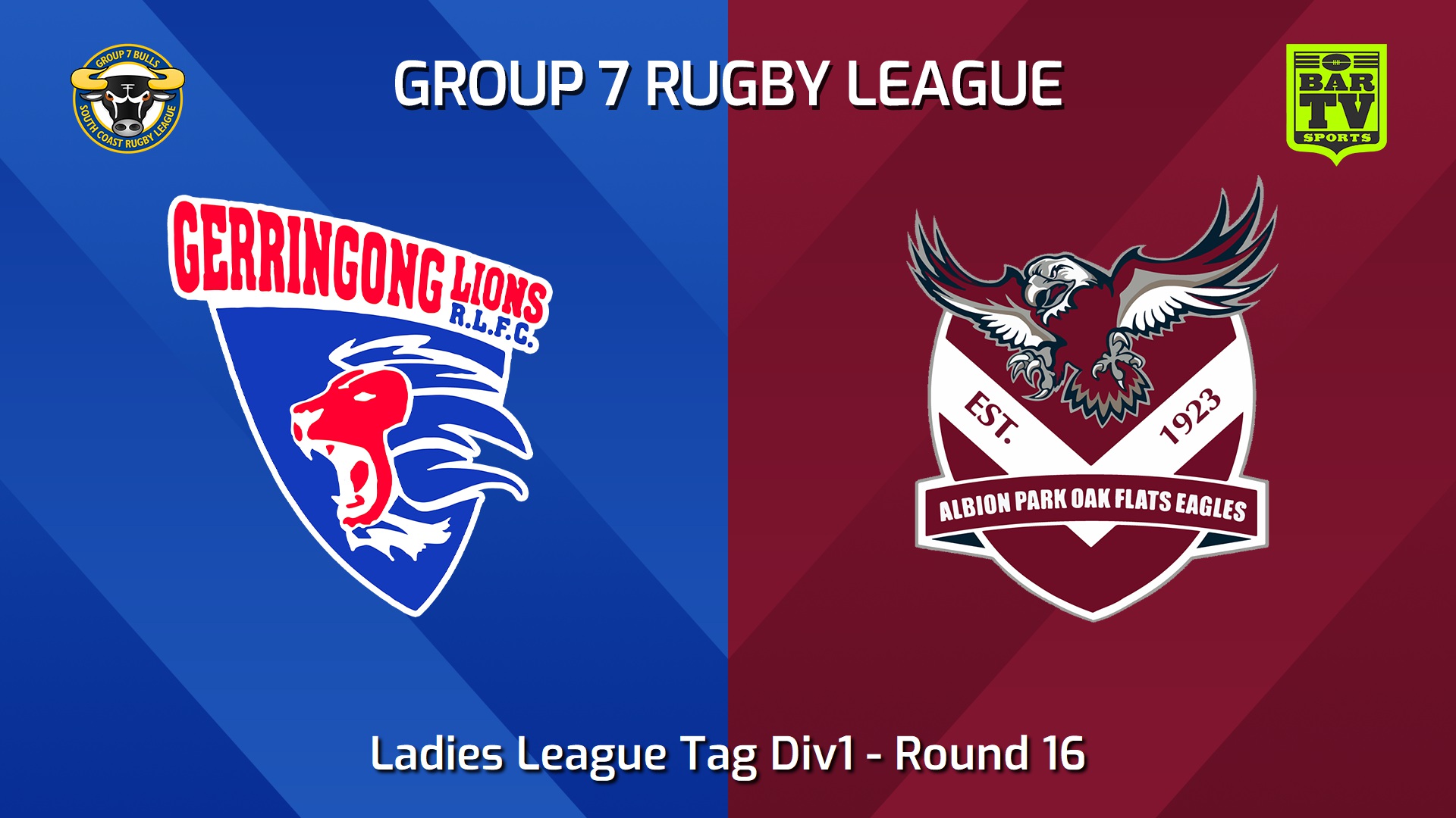 240803-video-South Coast Round 16 - Ladies League Tag Div1 - Gerringong Lions v Albion Park Oak Flats Eagles Slate Image
