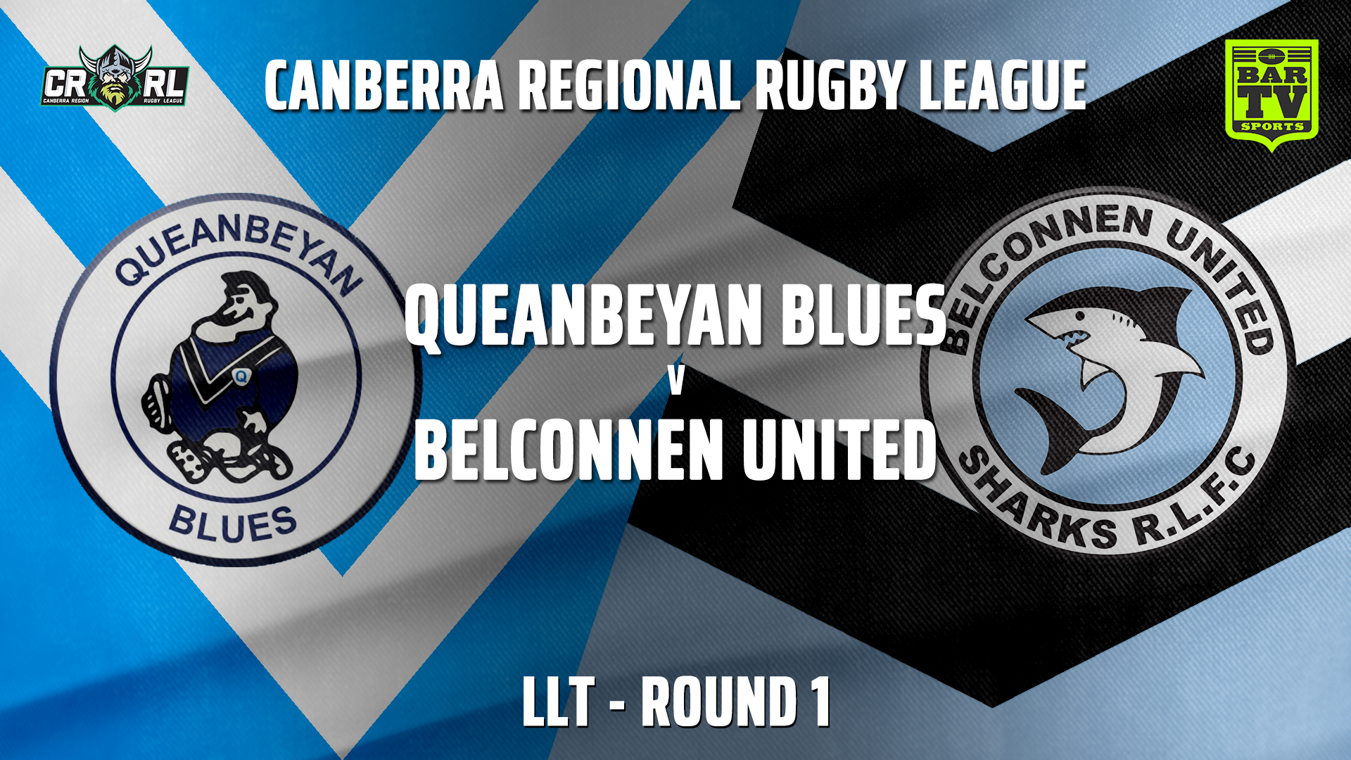 CRRL Round 1 - Ladies League Tag - Queanbeyan Blues v Belconnen United Sharks Slate Image