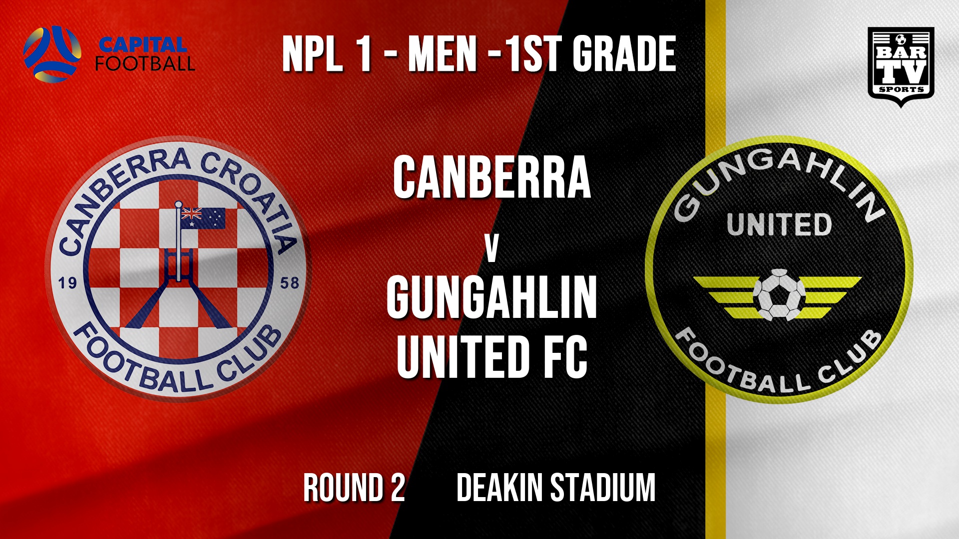 NPL1 Men - 1st Grade - Capital Football Round 2 - Canberra FC v Gungahlin United FC Slate Image