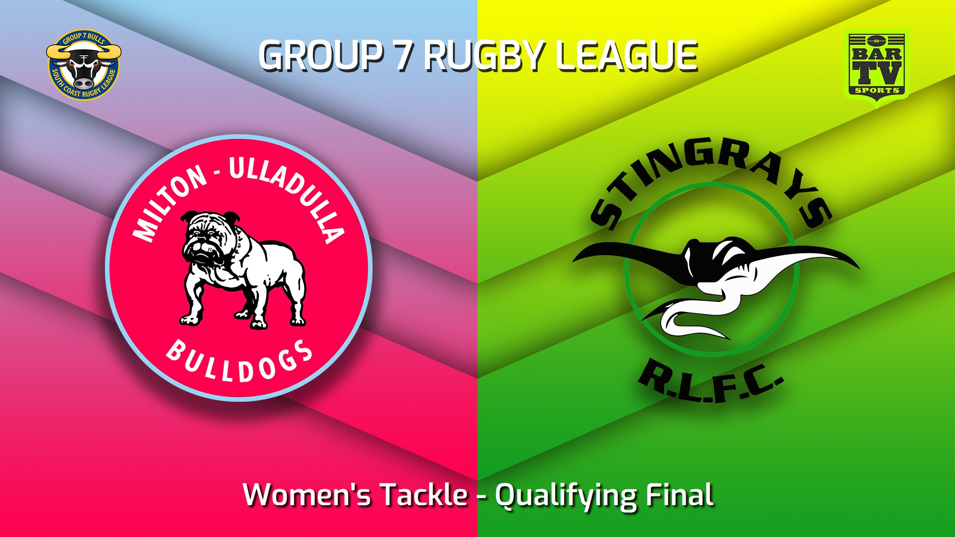 230820-South Coast Qualifying Final - Women&#39;s Tackle - Milton-Ulladulla Bulldogs v Stingrays of Shellharbour Slate Image