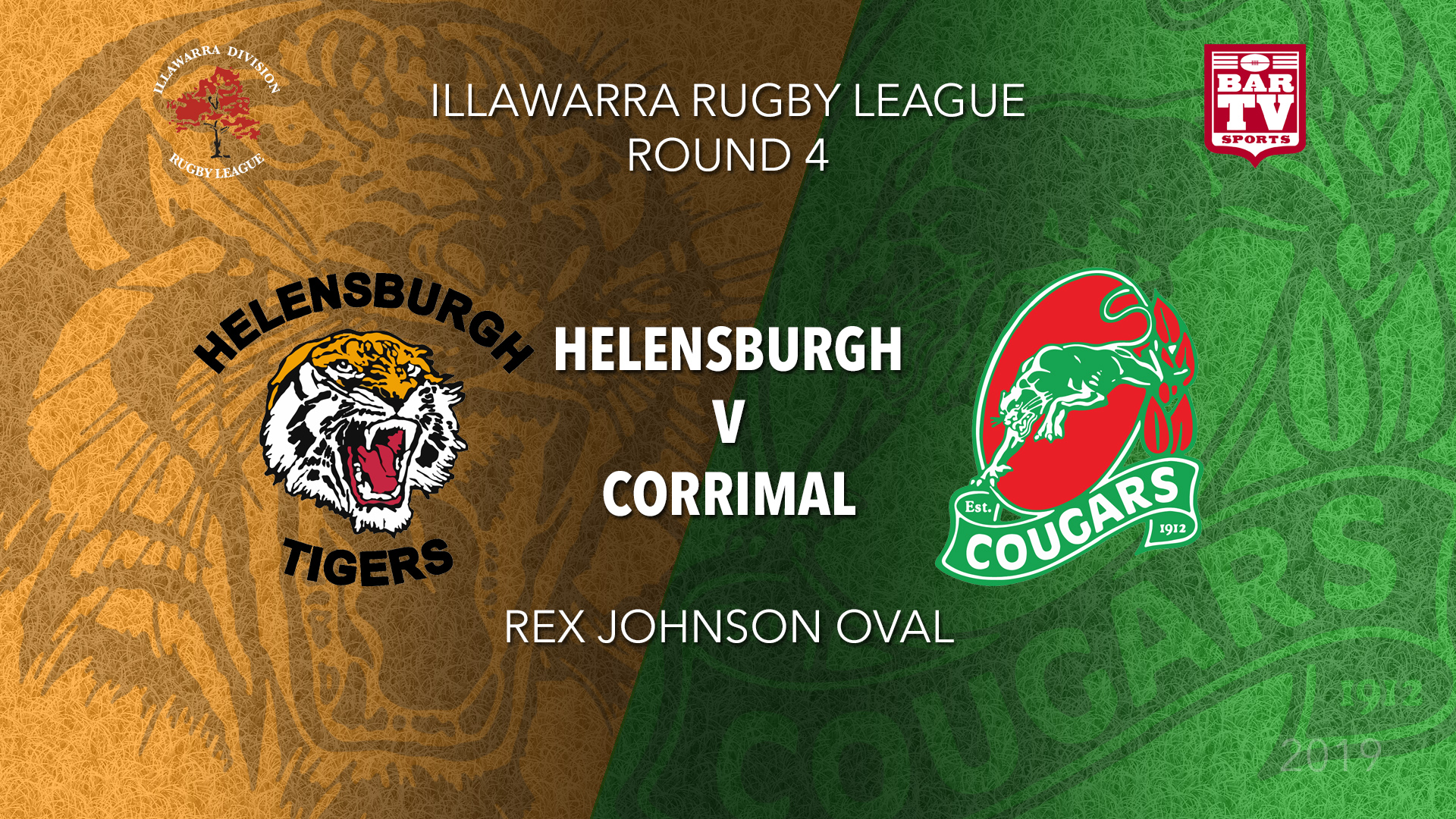IRL Round 4 - 1st Grade - Helensburgh Tigers v Corrimal Cougars RLFC Slate Image