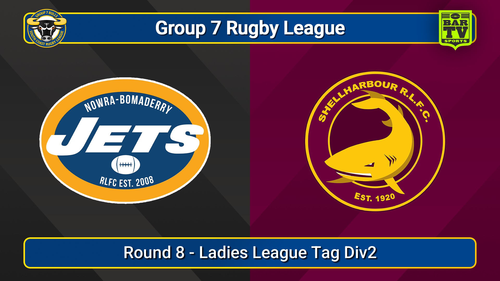 250601-video-South Coast Round 8 - Ladies League Tag Div2 - Nowra-Bomaderry  v Shellharbour Sharks Slate Image