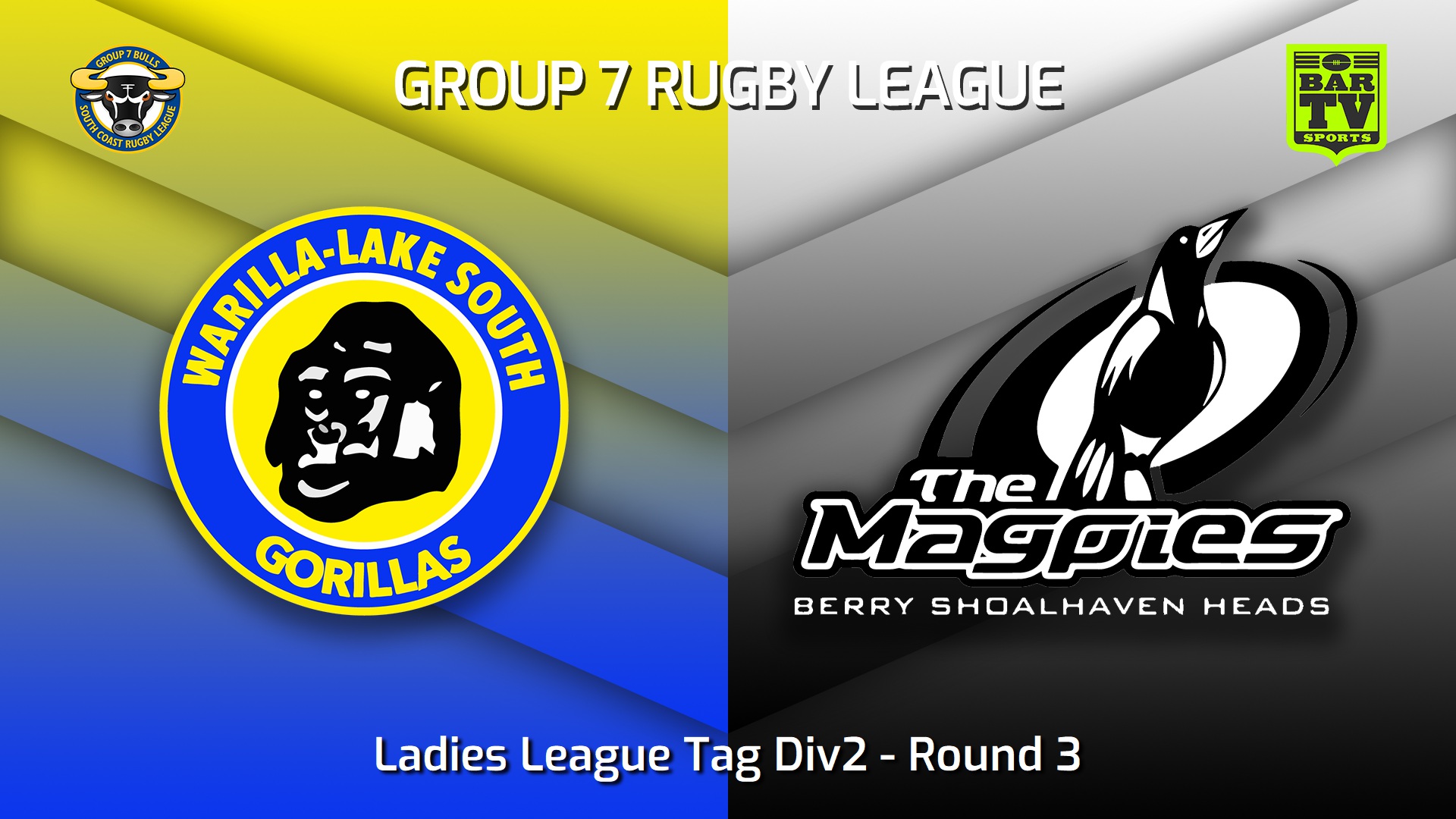 230416-South Coast Round 3 - Ladies League Tag Div2 - Warilla-Lake South Gorillas v Berry-Shoalhaven Heads Magpies Slate Image