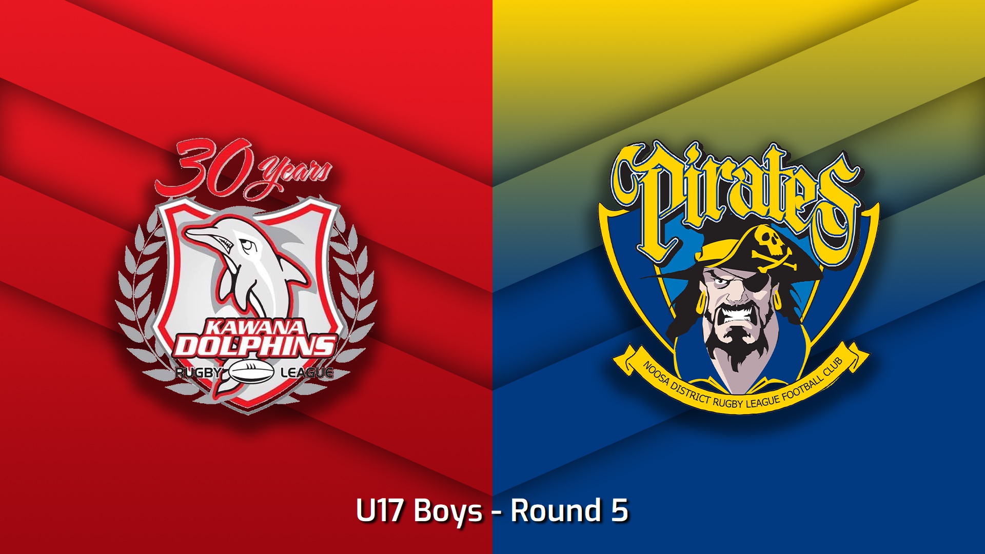 230506-Sunshine Coast Junior Rugby League Round 5 - U17 Boys - Kawana Dolphins v Noosa Pirates Slate Image