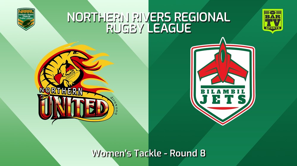 240526-video-Northern Rivers Round 8 - Women's Tackle - Northern United v Bilambil Jets Slate Image