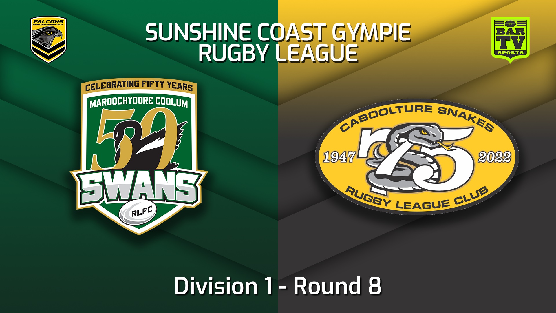 220611-Sunshine Coast RL Round 8 - Division 1 - Maroochydore Swans v Caboolture Snakes Slate Image