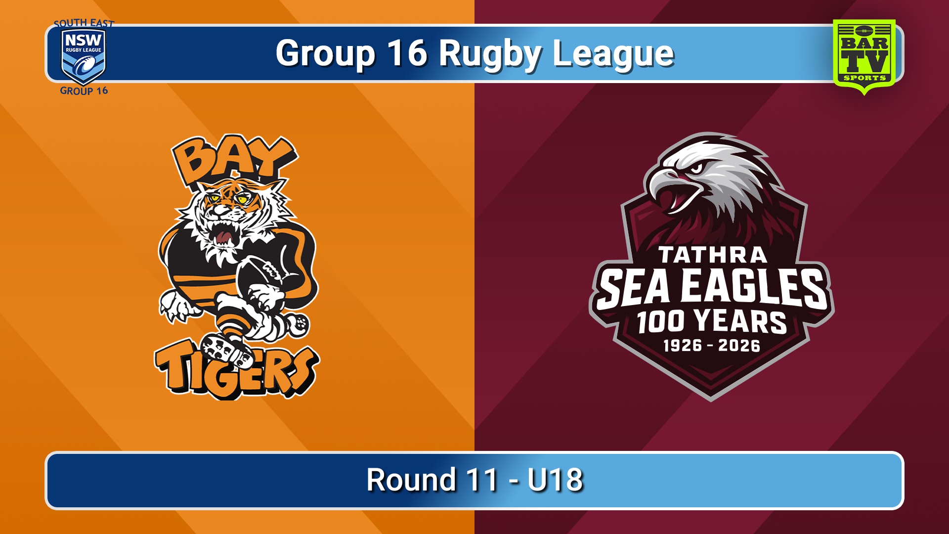 260712-video-Group 16 Rugby League  Round 11 - U18 - Bateman's Bay Tigers v Tathra Sea Eagles Slate Image